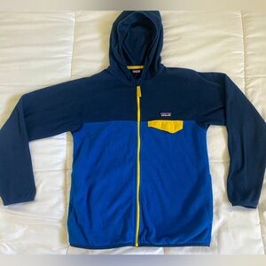 Patagonia full zip color block hoody light fleece